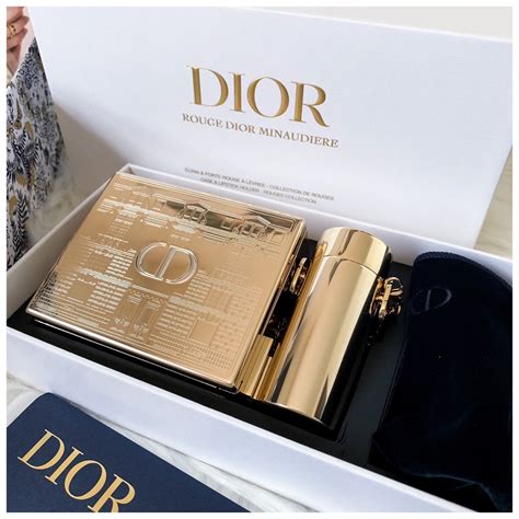 rouge dior minaudière - limited edition clutch and lipstick set|dior minaudiere lipstick holder.